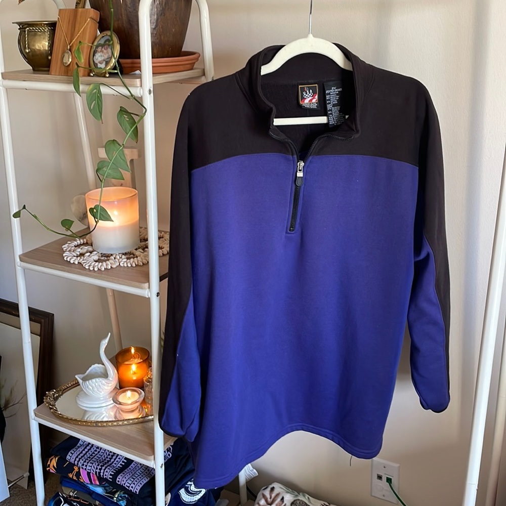 🇺🇸 Vintage USA Olympics JCPenney Colorblock Half Zip Pullover XXL